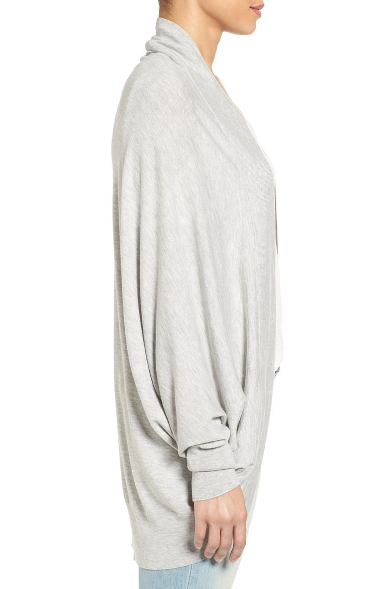 Knit Cocoon Cardigan, Alternate, color, GREY SOFT HEATHER