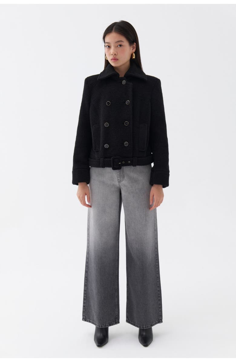 Nocturne Shoulder Pad Short Coat, Alternate, color,