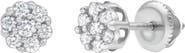LuvMyJewelry Lab Grown Diamond Cluster Stud Earrings