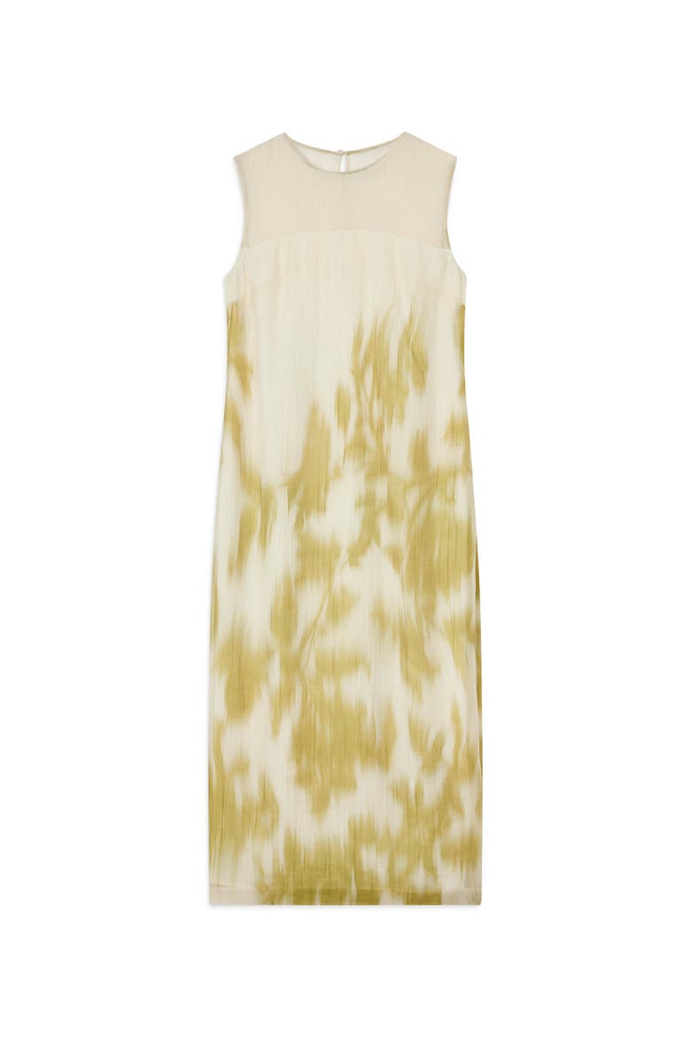 Sleeveless Round Neck Midi Dress, Alternate, color, Green/Multi