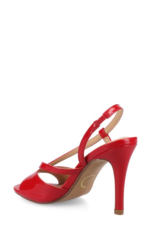 Journee Collection Varra Slingback Sandal In Red Patent
