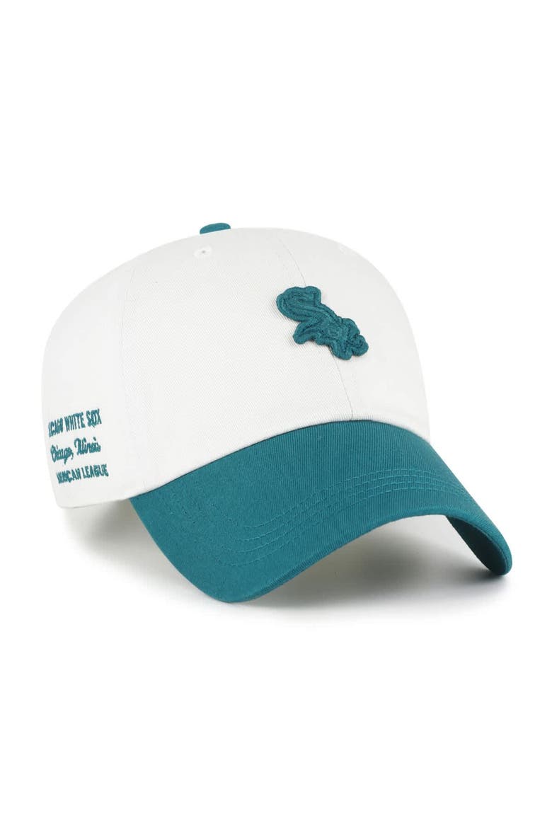 Men's '47 White/Teal Chicago White Sox Contemporary Tonal Clean Up Adjustable Hat, Alternate, color, White