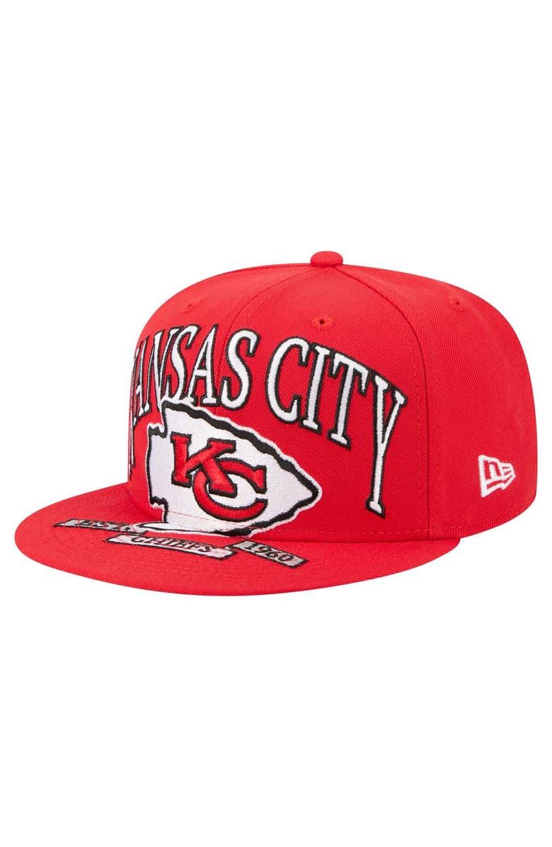 New Era Men's New Era Red Kansas City Chiefs Oversized 59FIFTY Fitted Hat, Alternate, color, Red