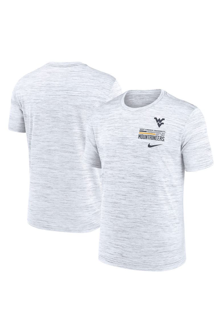 Men's Nike White West Virginia Mountaineers Velocity Stacked Dri-FIT T-Shirt, Main, color, White