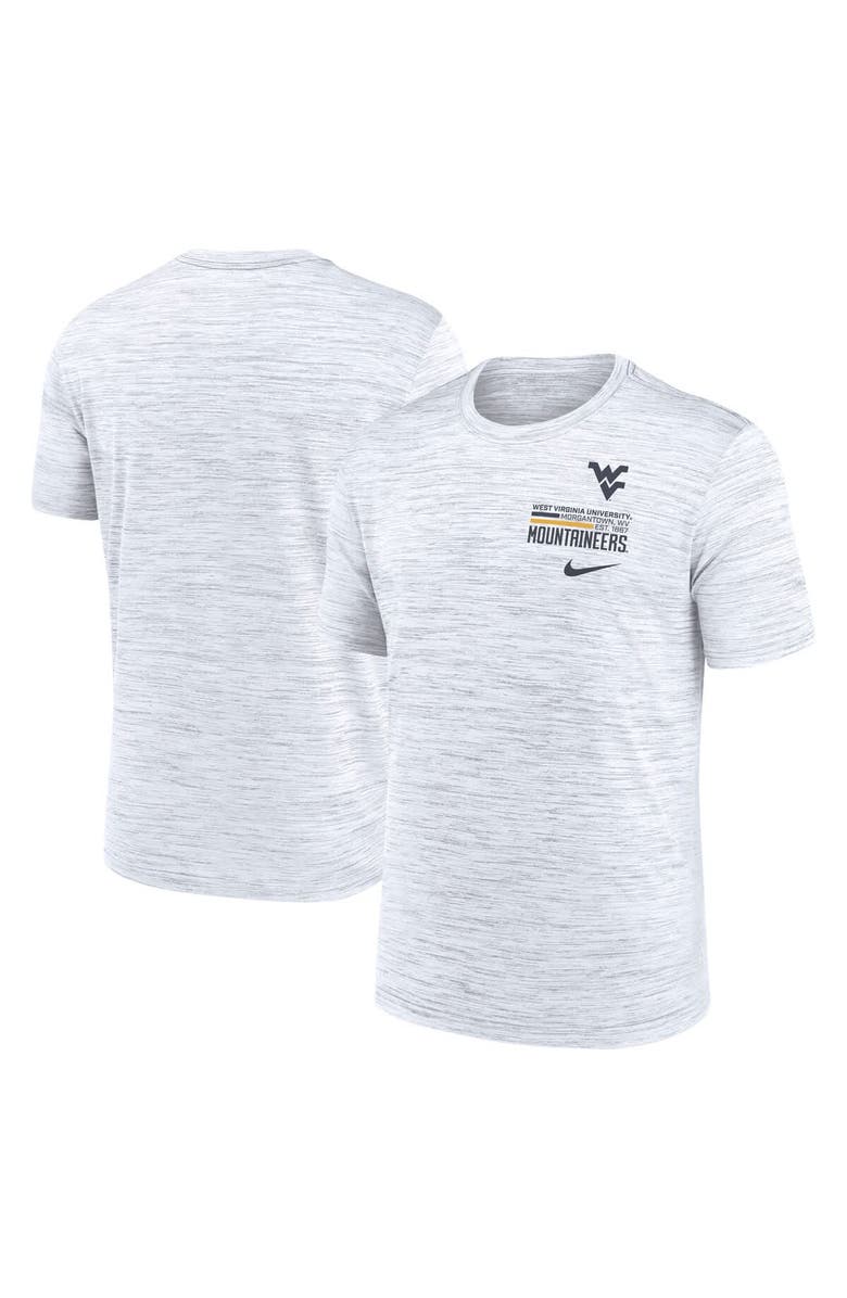 Nike Men's Nike White West Virginia Mountaineers Velocity Stacked Dri-FIT T-Shirt, Main, color, White