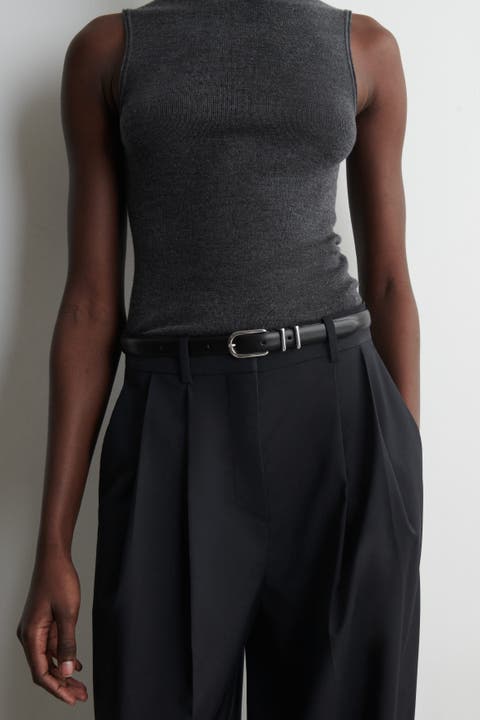 Saffiano Leather Belt