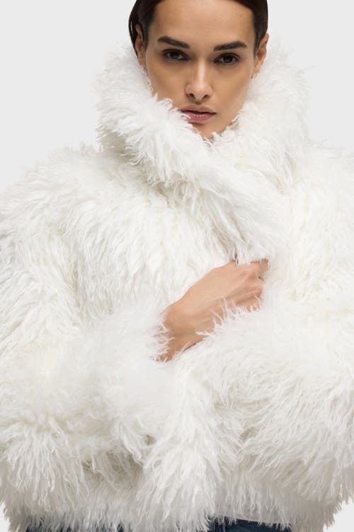 Hudson Jeans Mongauxlian Cropped Coat In Brown