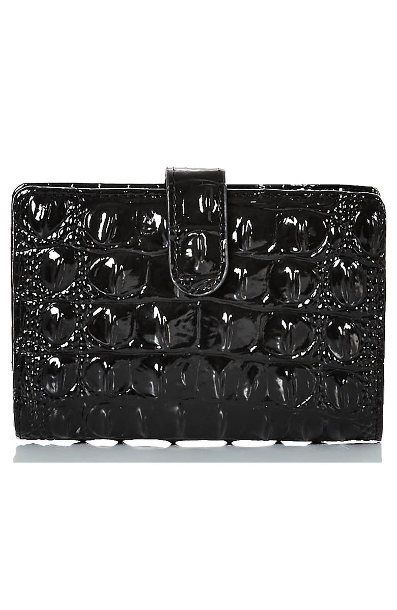 Brahmin Hannah Croc Embossed Leather Wallet, Alternate, color,