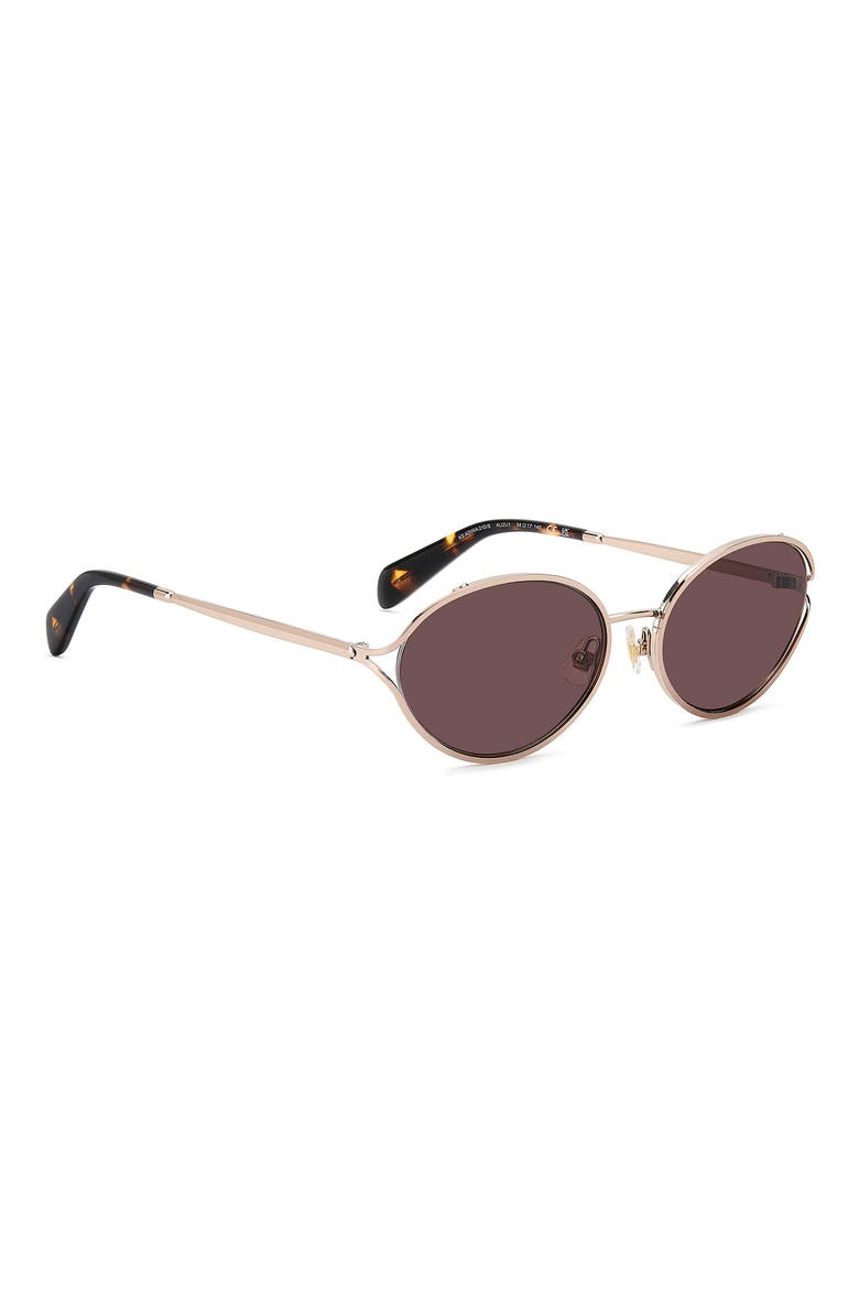 adina 54mm oval sunglasses, Alternate, color, RED GOLD/ PINK