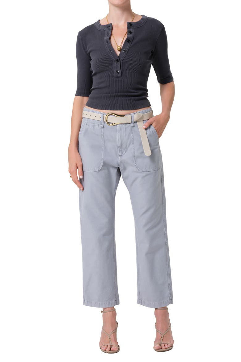 Nali Mineral Wash Elbow Sleeve Henley, Alternate, color, CHARCOAL MINERAL