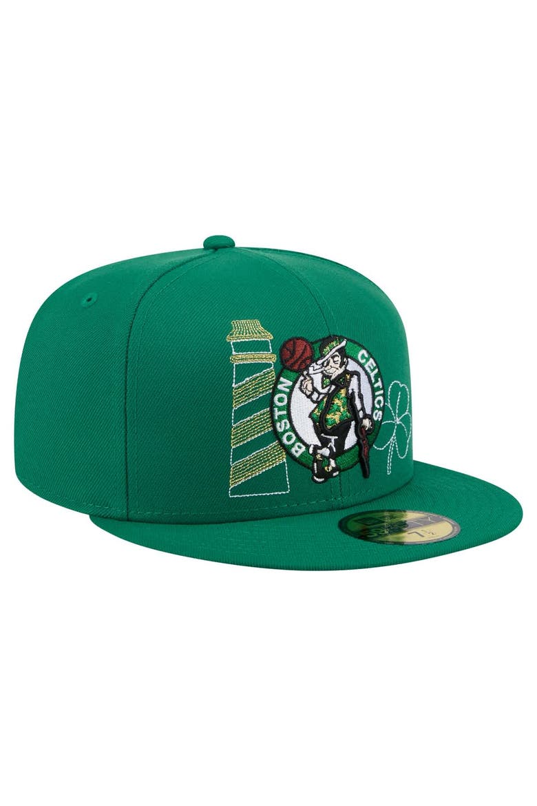 Men's New Era Kelly Green Boston Celtics State Stitch 59FIFTY Fitted Hat, Alternate, color, Kelly Green