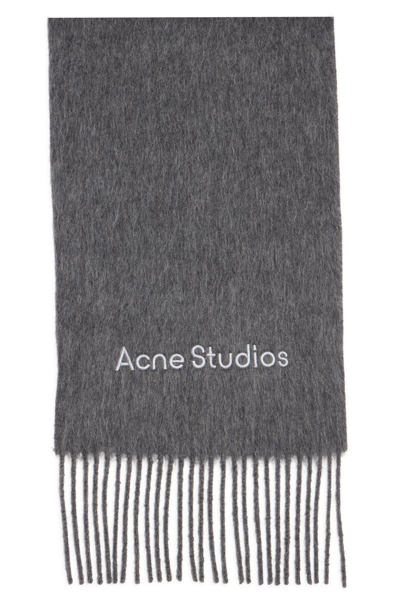 Acne Studios Vinnie Alpaca & Wool Scarf, Alternate, color, Grey Melange