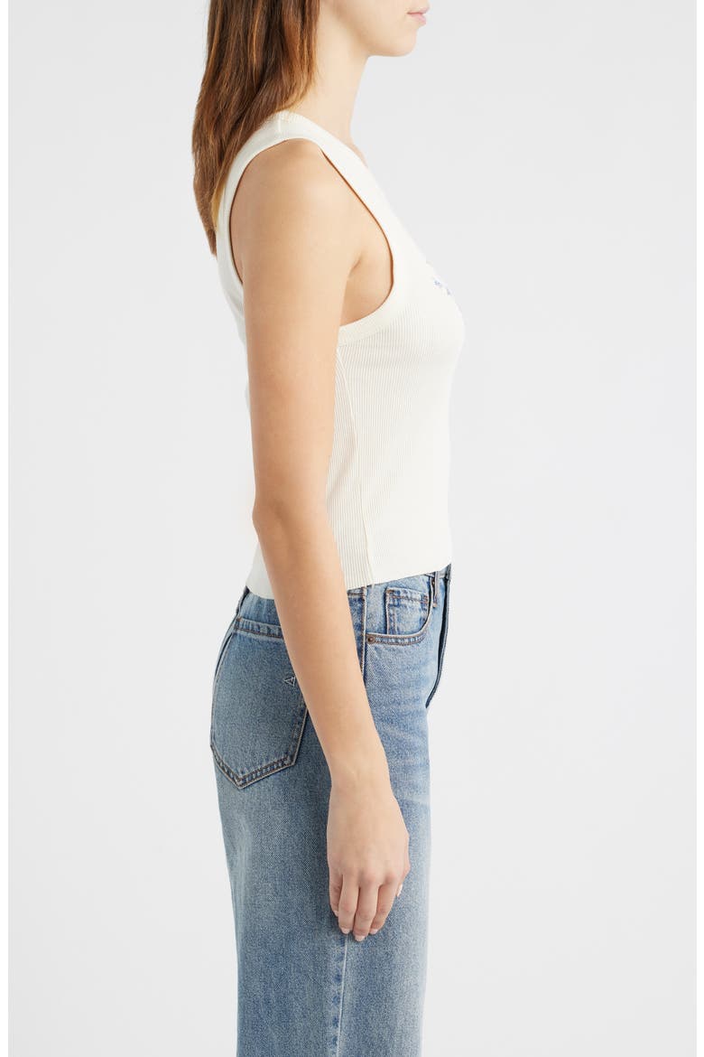 Flower Duo Cotton Graphic Tank, Alternate, color, MARSHMALLOW