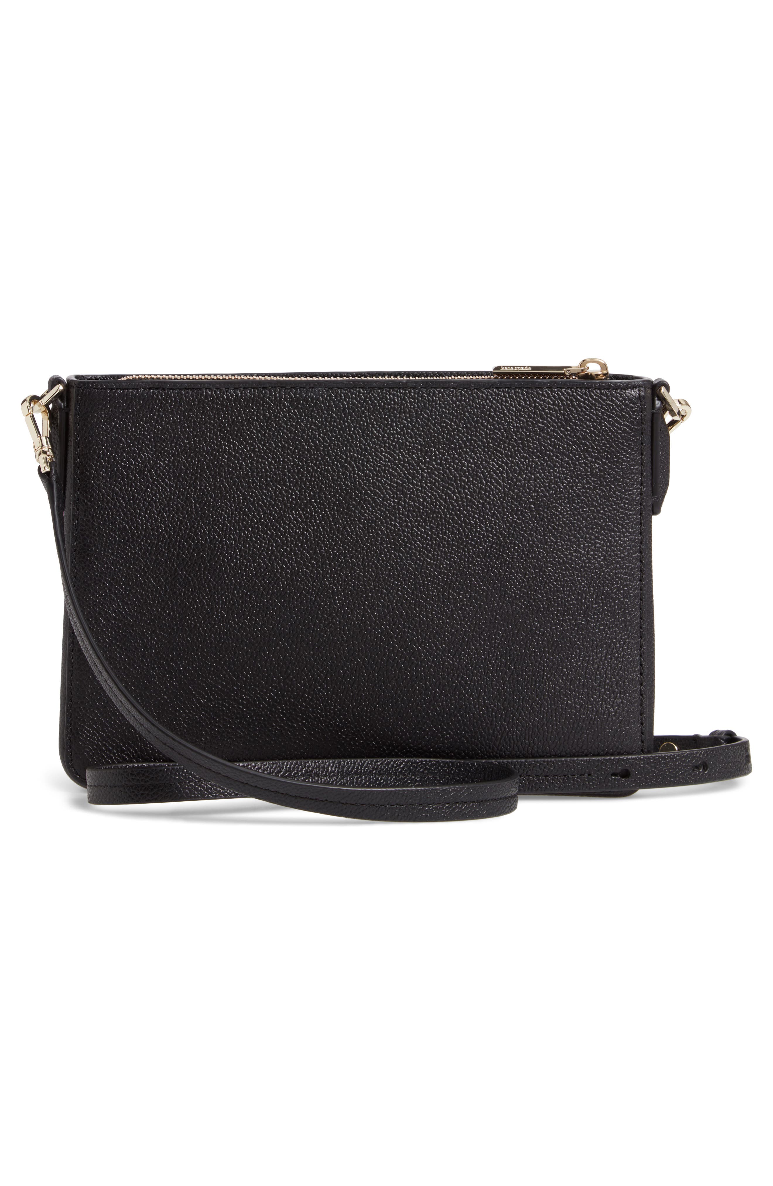margaux medium convertible crossbody bag, Alternate, color, BLACK