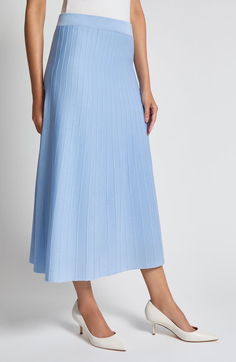 Misook Heritage Rib Maxi Skirt, Alternate, color, 