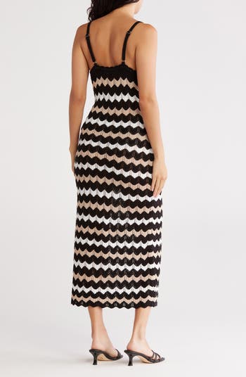 Zigzag Pointelle Maxi Dress