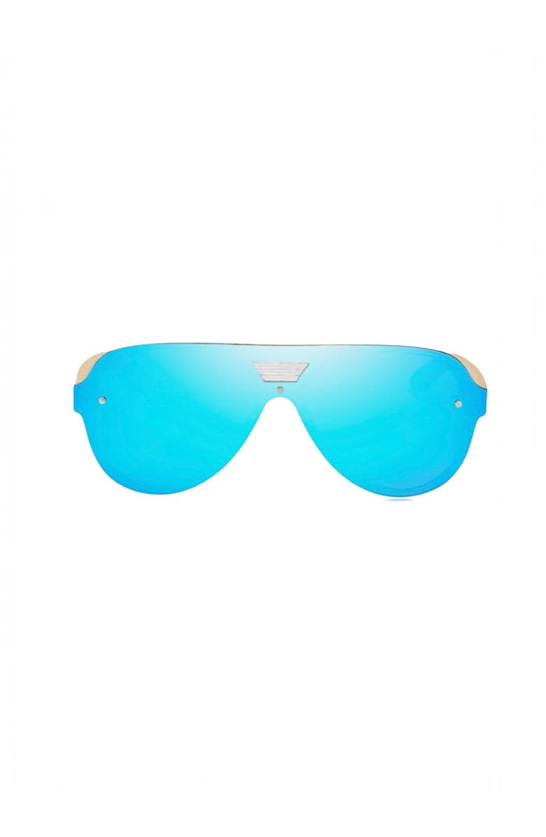 Tribal ëyës Ace 74mm Aviator Sunglasses, Main, color, Blue