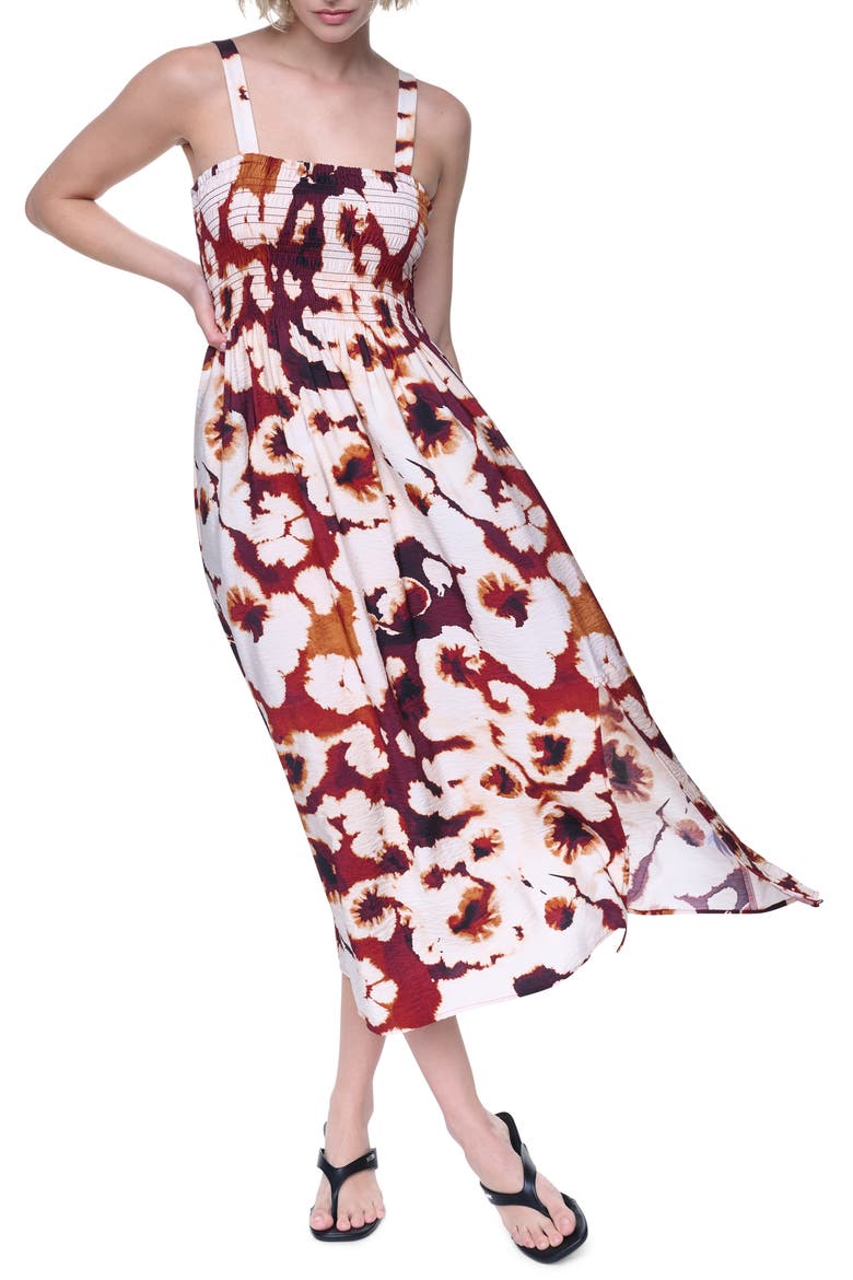 Floral Print Maxi Dress, Main, color, FLORAL INKBLOT