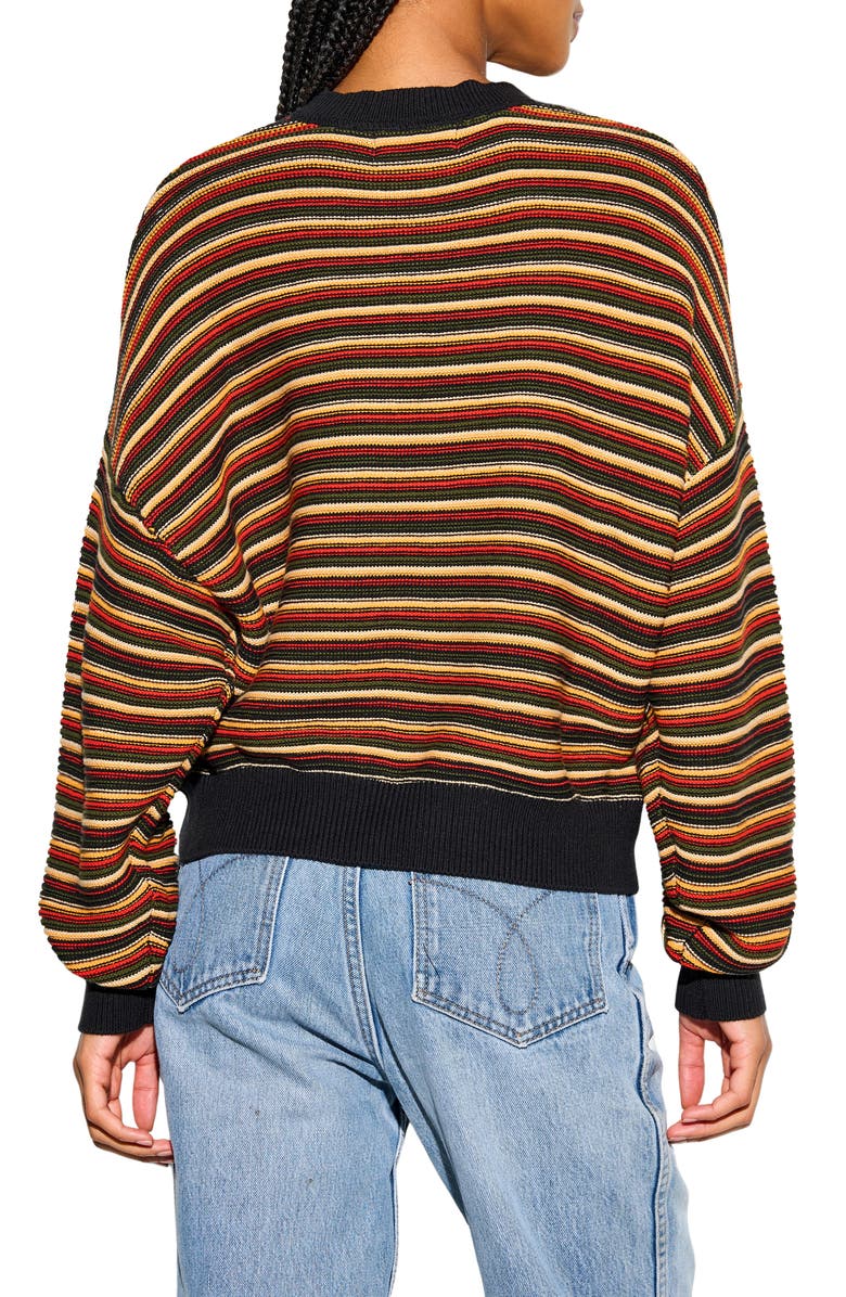 Spiritual Gangster Rue Ottoman Oversize Sweater, Alternate, color, Black Multi