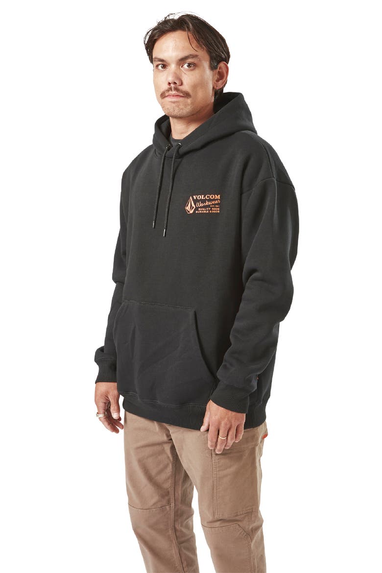 Workwear Logo Graphic Hoodie, Alternate, color, BLACK