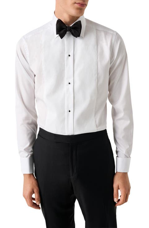Slim Fit Striped Bib Tuxedo Shirt
