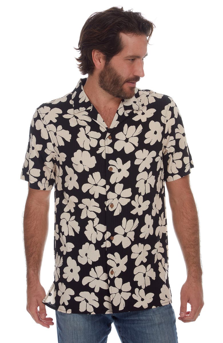 PX Floral Print Seersucker Camp Shirt, Alternate, color,