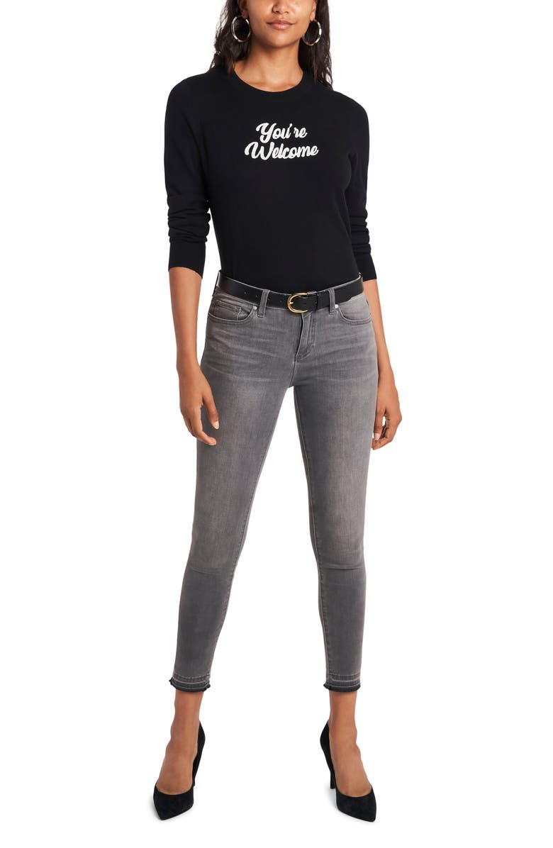1.STATE You're Welcome Embroidered Sweater, Alternate, color, 