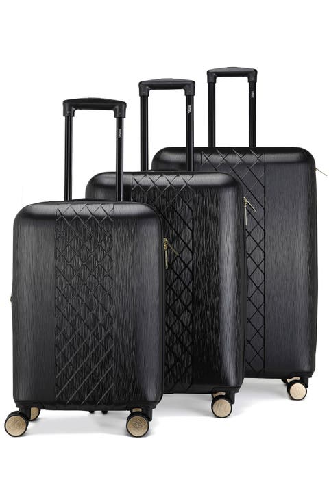 Diamond 3 Piece Expandable Chic Luggage Set