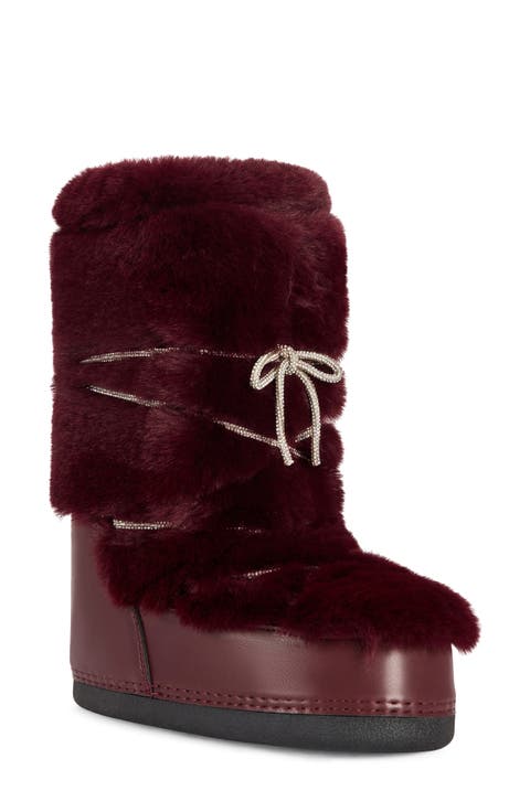 Karmela Faux Leather and Faux Fur Boot