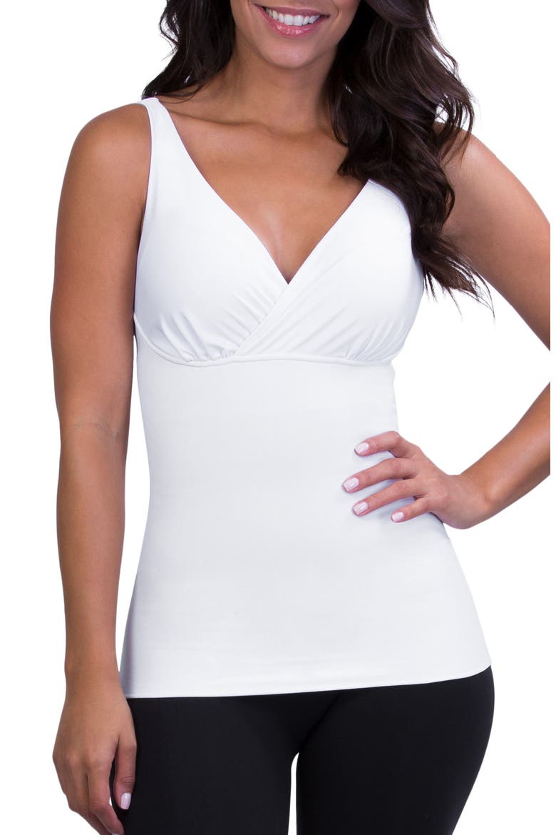 Post Maternity Compression & Nursing Tank, Main, color, WHITE
