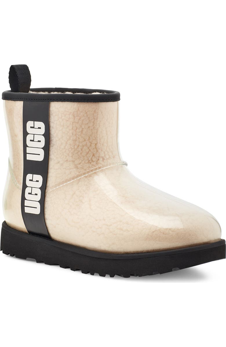 UGG<sup>®</sup> Classic Mini Waterproof Clear Boot, Main, color,