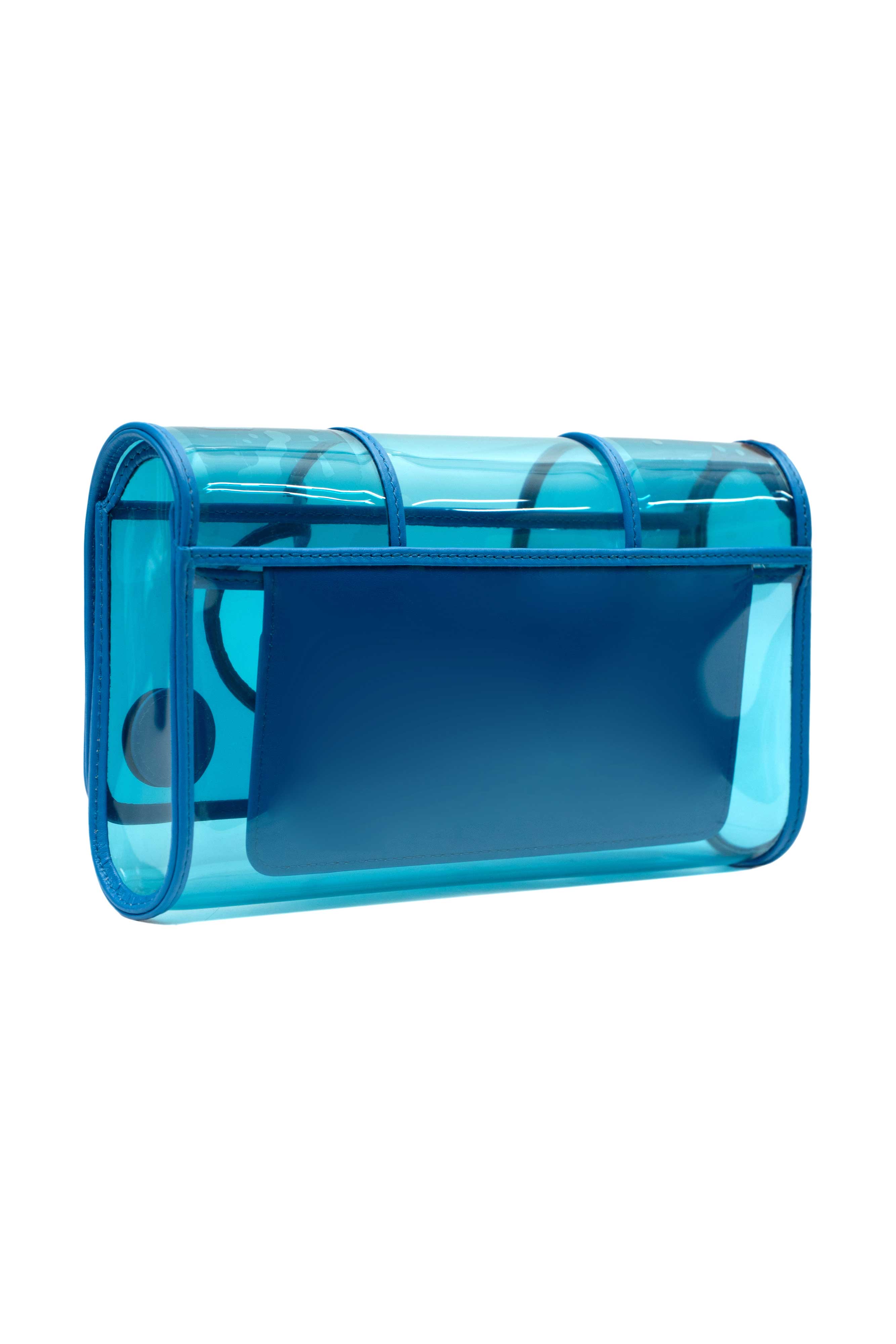 PERRIN PARIS L'Asymetrique Clutch Vinyl, Alternate, color, Vinyl Azur