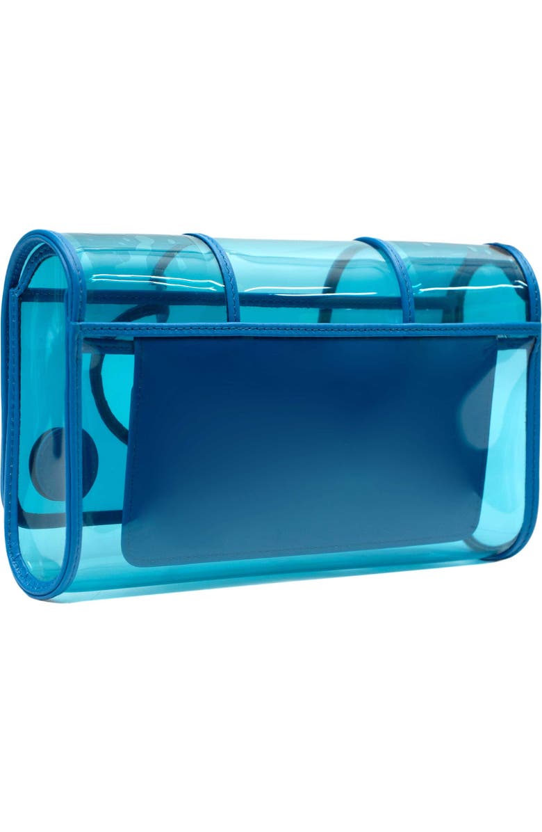 PERRIN PARIS L'Asymetrique Clutch Vinyl, Alternate, color, Vinyl Azur