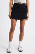 BP. Tie Faux Wrap Miniskort