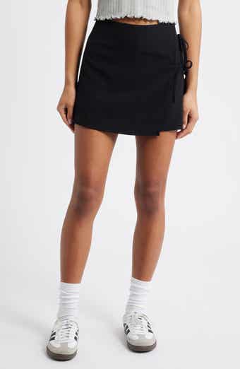 BP. Tie Faux Wrap Miniskort