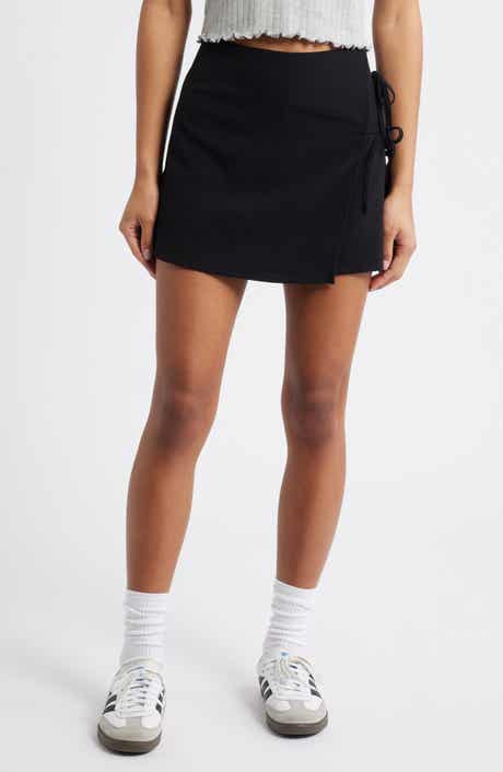 BP. Tie Faux Wrap Miniskort