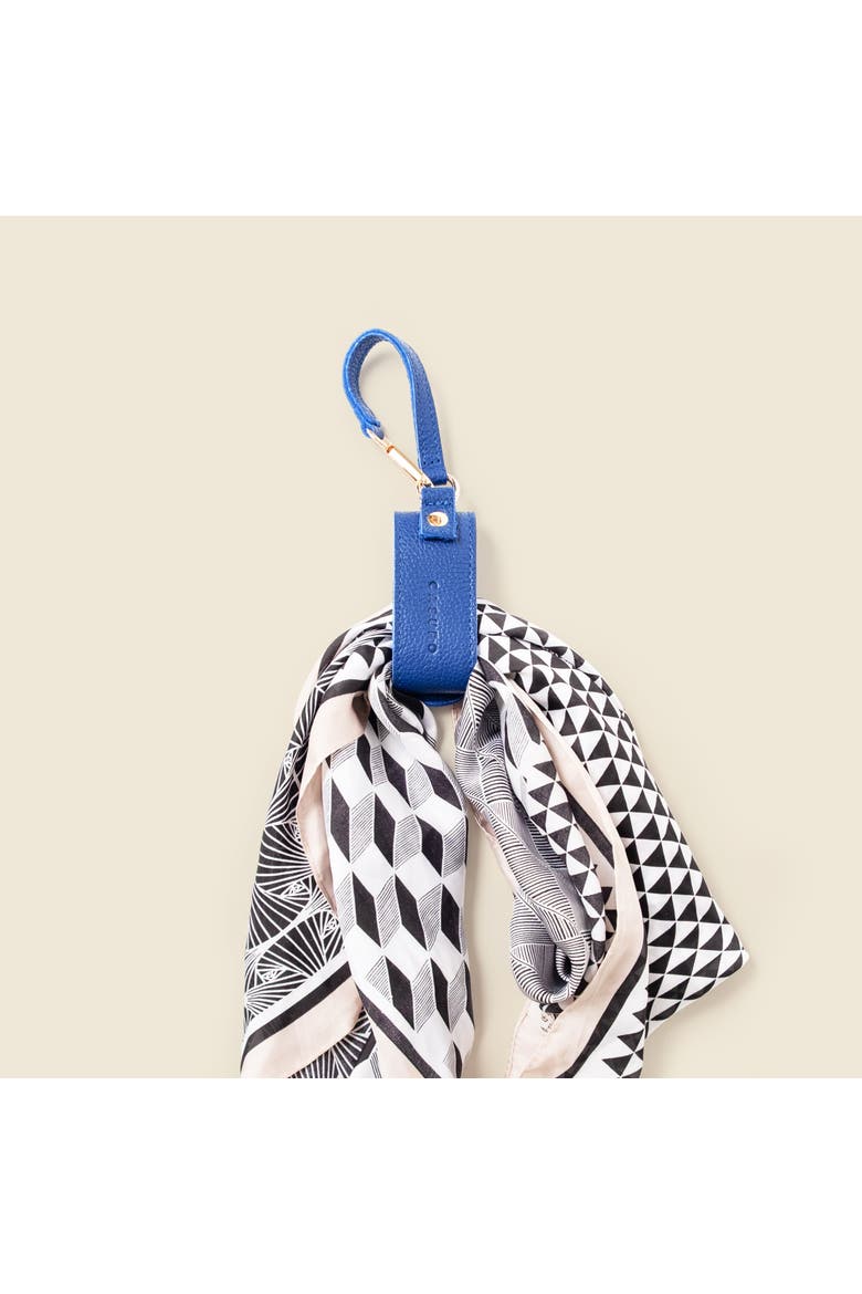 Leather Scarf Holder, Main, color, Cobalt Blue