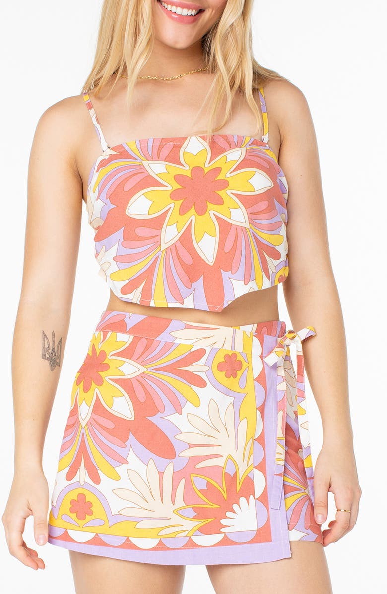 Roxy Wild At Heart Sleeveless Crop Top, Main, color, Lilac Breeze