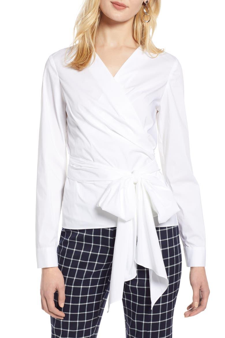 Wrap Top, Main, color, WHITE