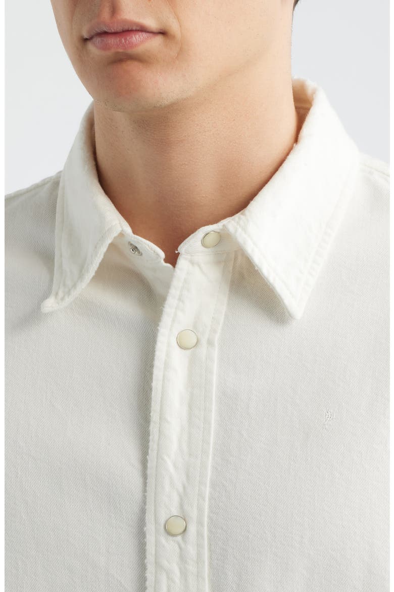 Relaxed Denim Button-Up Shirt, Alternate, color, OFF WHITE