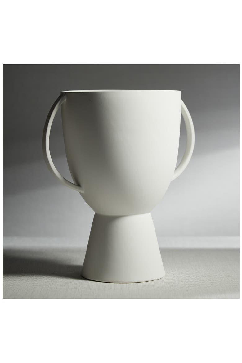 Lampton Matte Ceramic Vase, Alternate, color, WHITE
