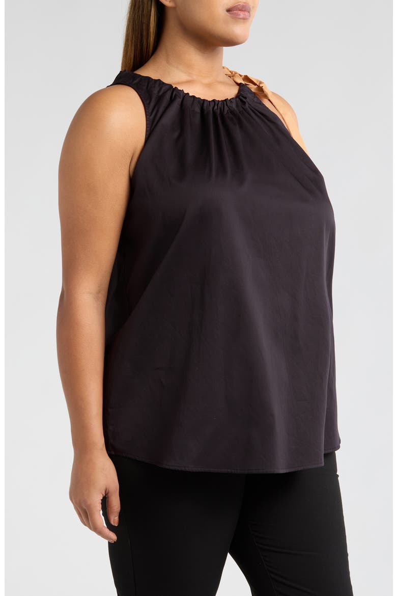 Acadia Sleeveless Cotton Top, Alternate, color, BLACK