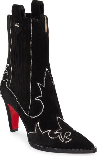 Santia Crystal Beaded Western Boot
