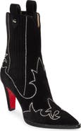Christian Louboutin Santia Crystal Beaded Western Boot