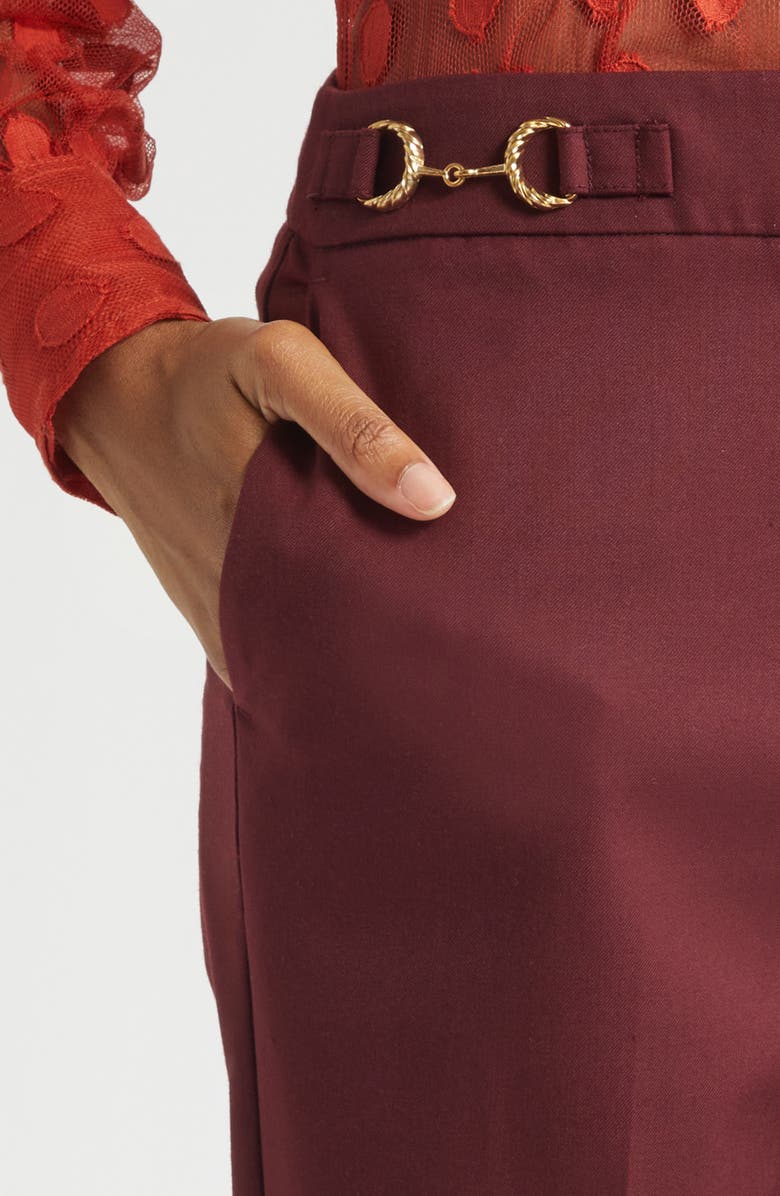 Ulla Johnson Quartier Mid Rise Pants, Alternate, color, Bordeaux