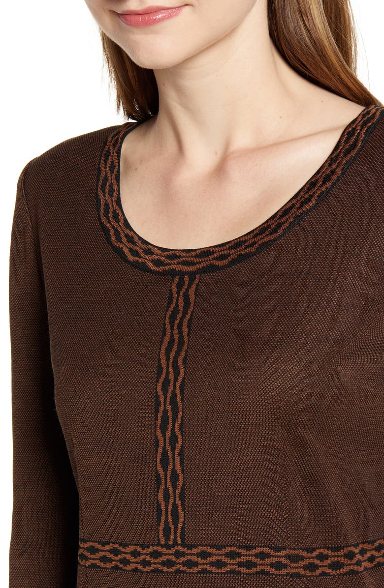 Ming Wang Knit Sheath Dress, Alternate, color, 