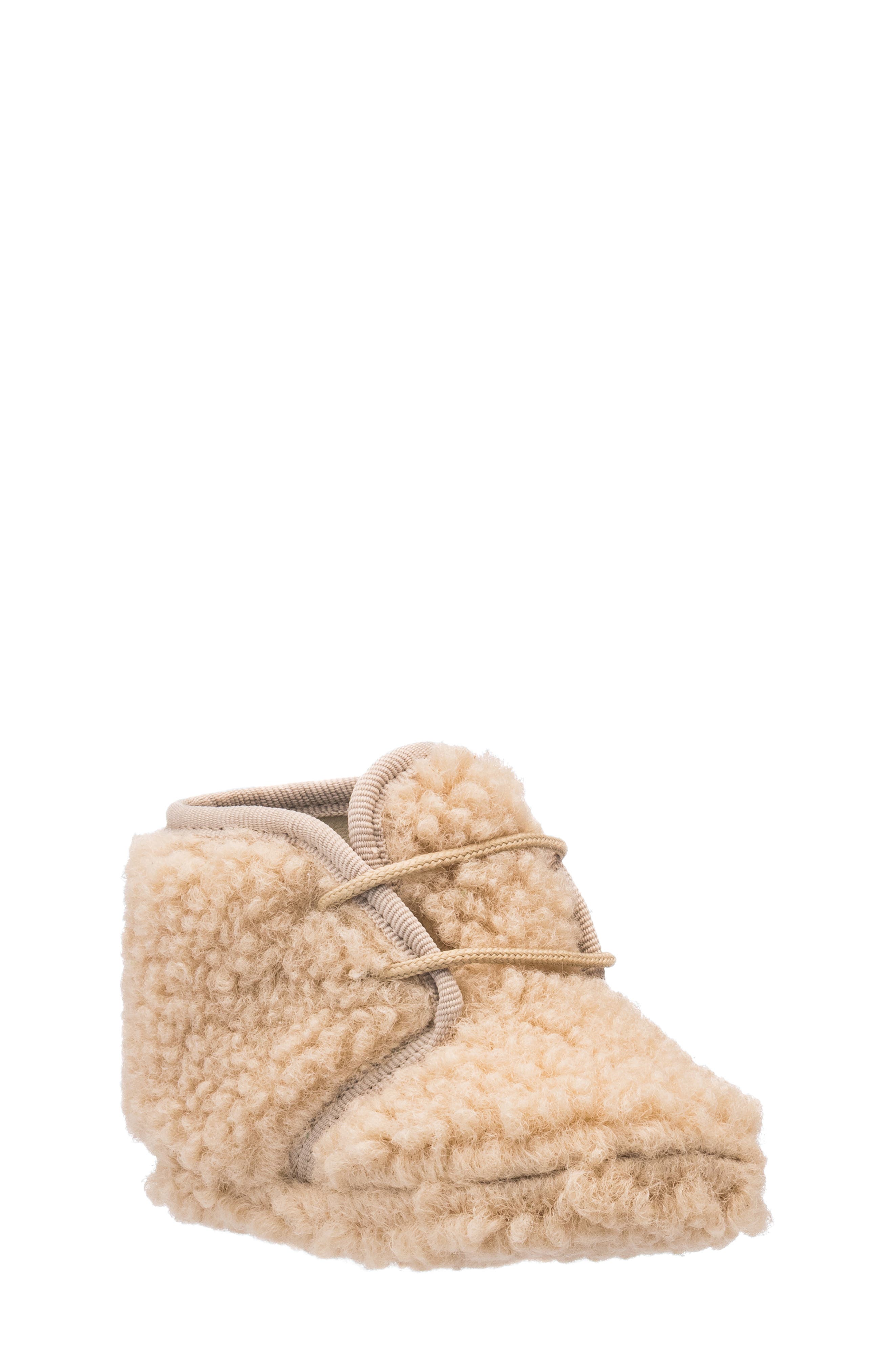Elephantito Faux Shearling Bootie, Main, color, Beige