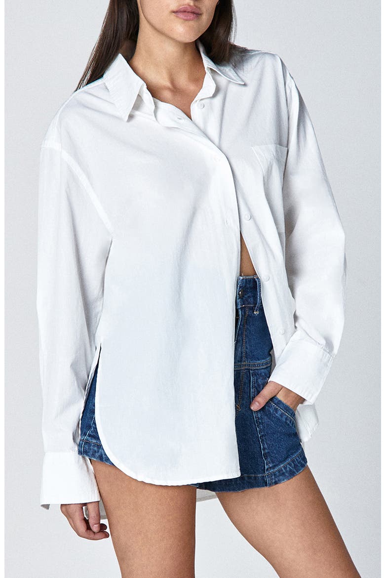 Kota Cotton Button-Up Shirt, Alternate, color, WHISPER