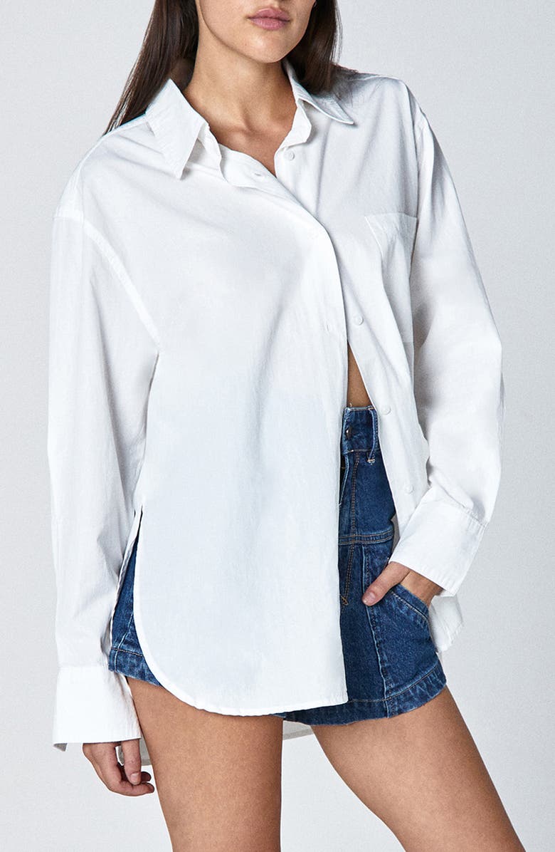 Unpublished Kota Cotton Button-Up Shirt, Alternate, color, Whisper