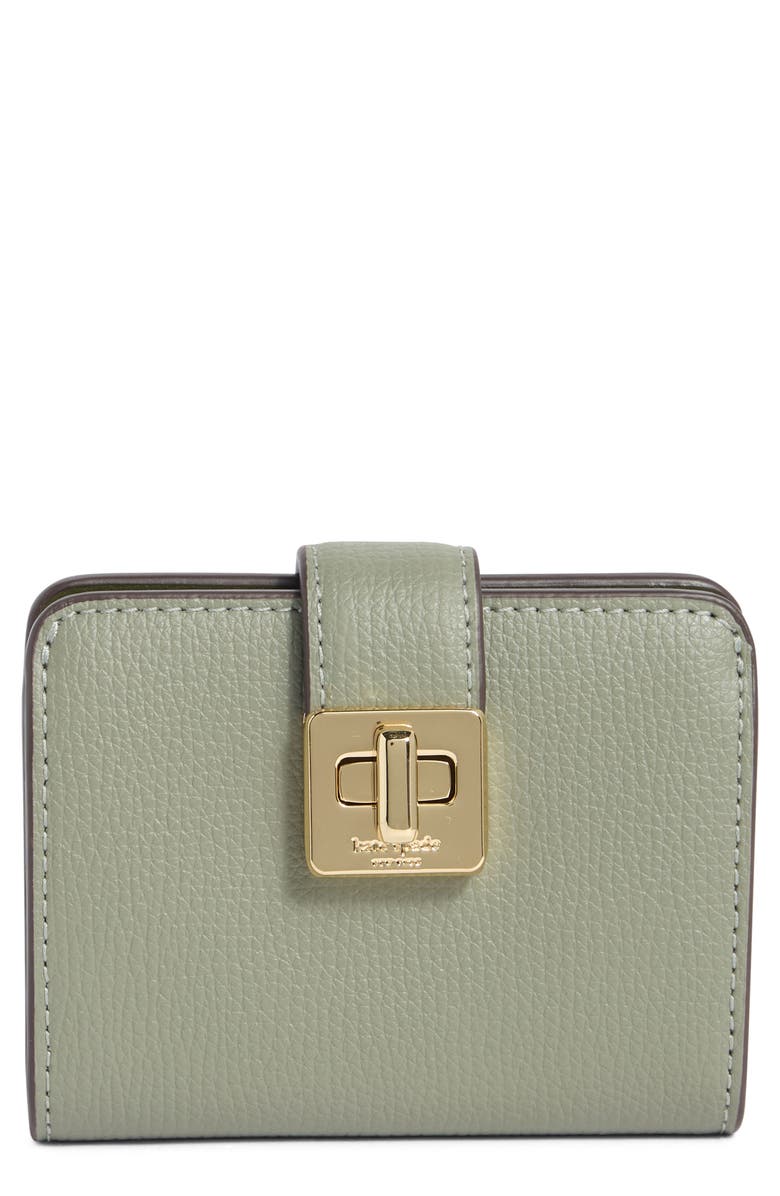 Kate Spade New York phoebe refined leather card case, Main, color, Dusky Pine